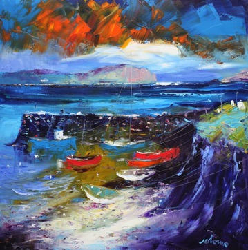 Storm passing Arinagour Isle of Coll 24x24